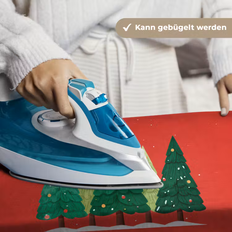 Minimalistisch - Kerstbomen - Rood - Sneeuw Wandkleed katoen klein -tsfeer9_DE