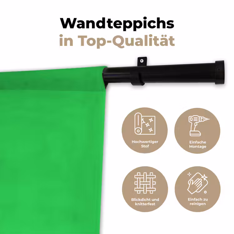 Mint - Green - Groen Wandkleed katoen klein 269 -tsfeer2_DE