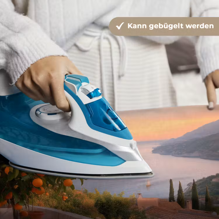 Middelandse zee - Sinaasappel - Heuvels - Zee Wandkleed katoen klein -tsfeer9_DE