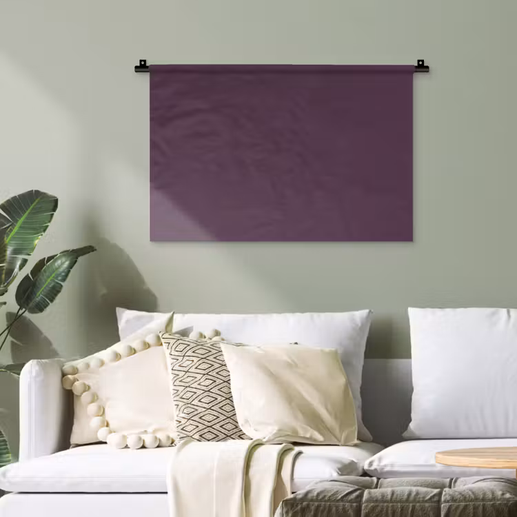 Midnight - Plum - Paars Wandkleed katoen klein 269 -sfeer7
