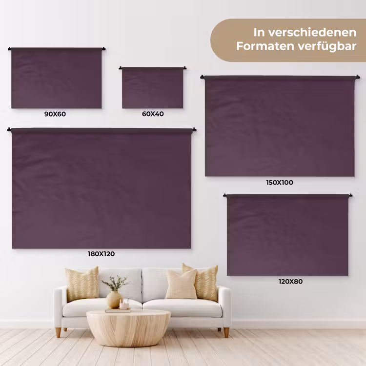 Midnight - Plum - Paars Wandkleed katoen klein 269 -tsfeer8_DE