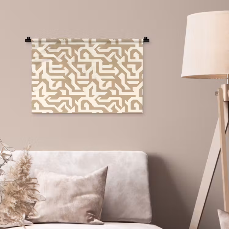 Modern - Abstract - Beige Wandkleed katoen klein 269 -sfeer4