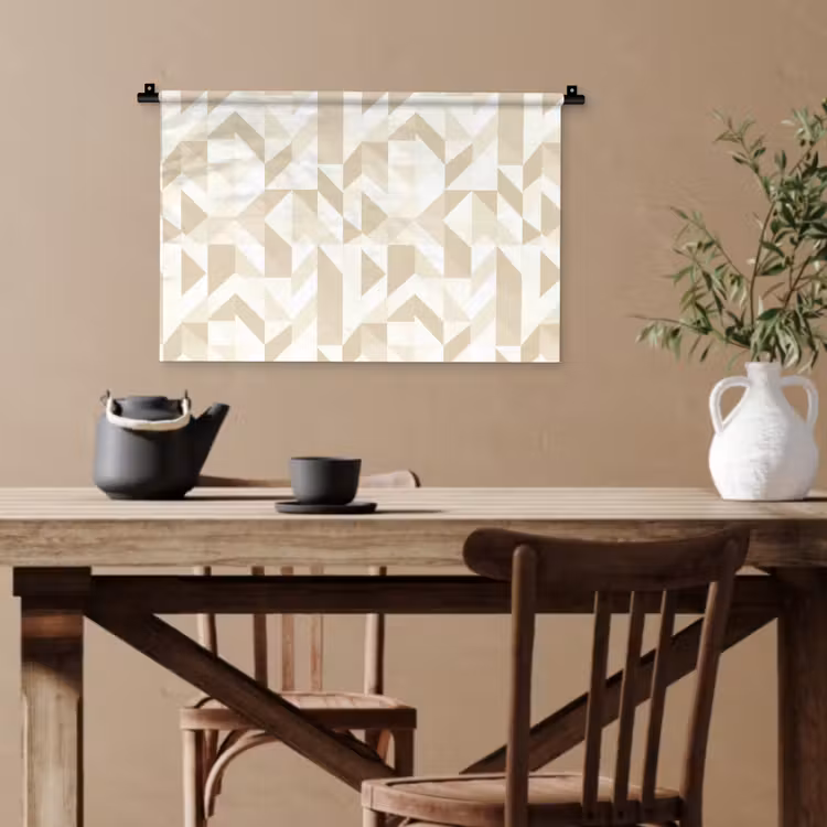 Modern - Abstract - Beige Wandkleed katoen klein 269 -sfeer6