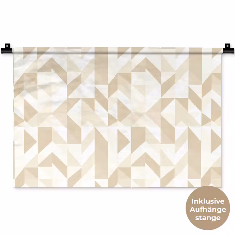 Modern - Abstract - Beige Wandkleed katoen klein 269 -t3d_DE