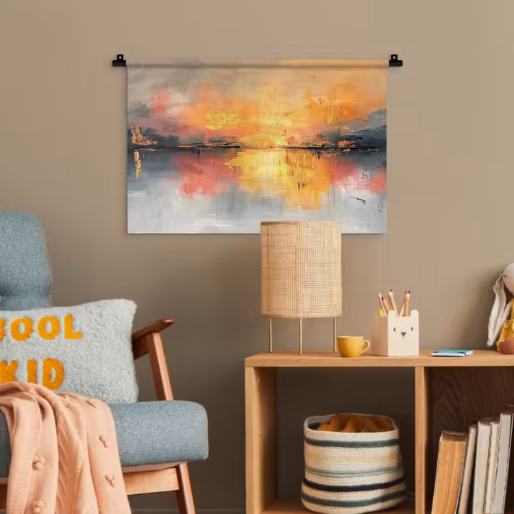 Modern - Abstract - Goud - Roze Wandkleed katoen klein -wsfeer4_kind