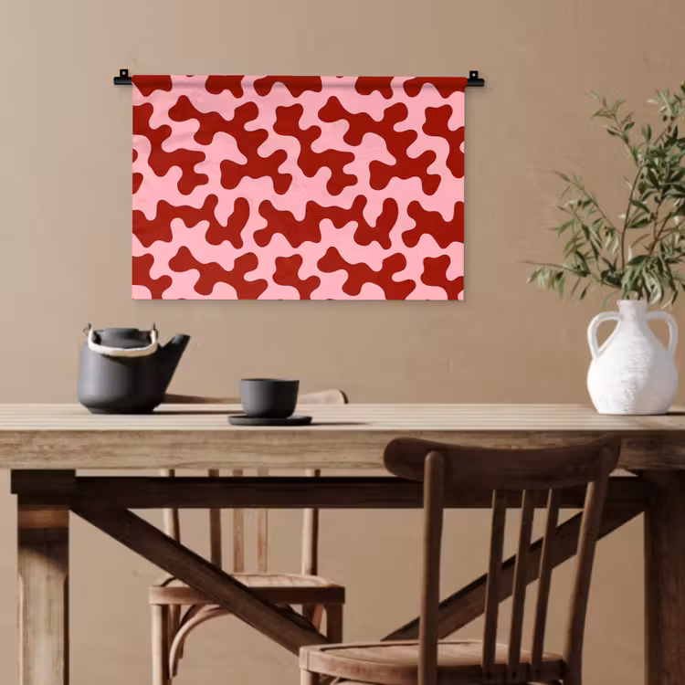 Modern - Abstract - Rood Wandkleed katoen klein 269 -sfeer6