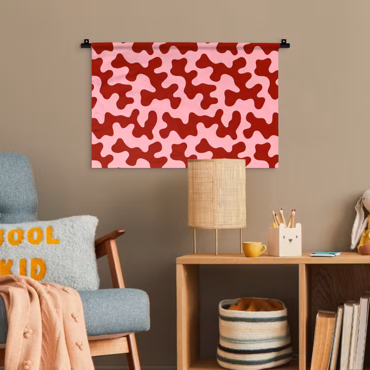 Modern - Abstract - Rood Wandkleed katoen klein 269 -wsfeer4_kind