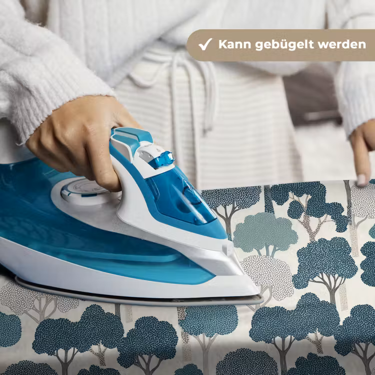 Modern - Bomen - Bos - Patroon - Blauw Wandkleed katoen klein 269 -tsfeer9_DE
