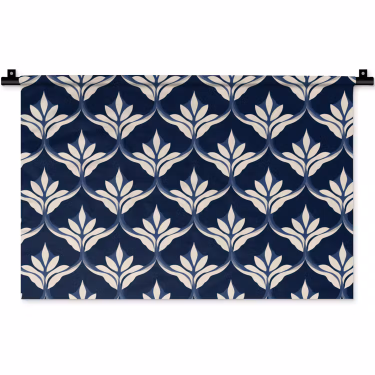Modern - Ontwerp - Blauw Wandkleed katoen klein 269 -zz3d