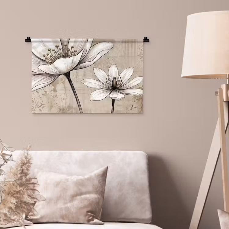Modern - Design - Wit Wandkleed katoen klein -sfeer4