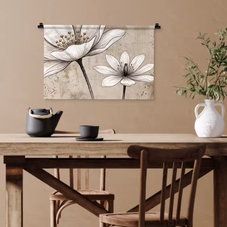 Modern - Design - Wit Wandkleed katoen klein -sfeer6