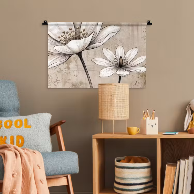 Modern - Design - Wit Wandkleed katoen klein -wsfeer4_kind