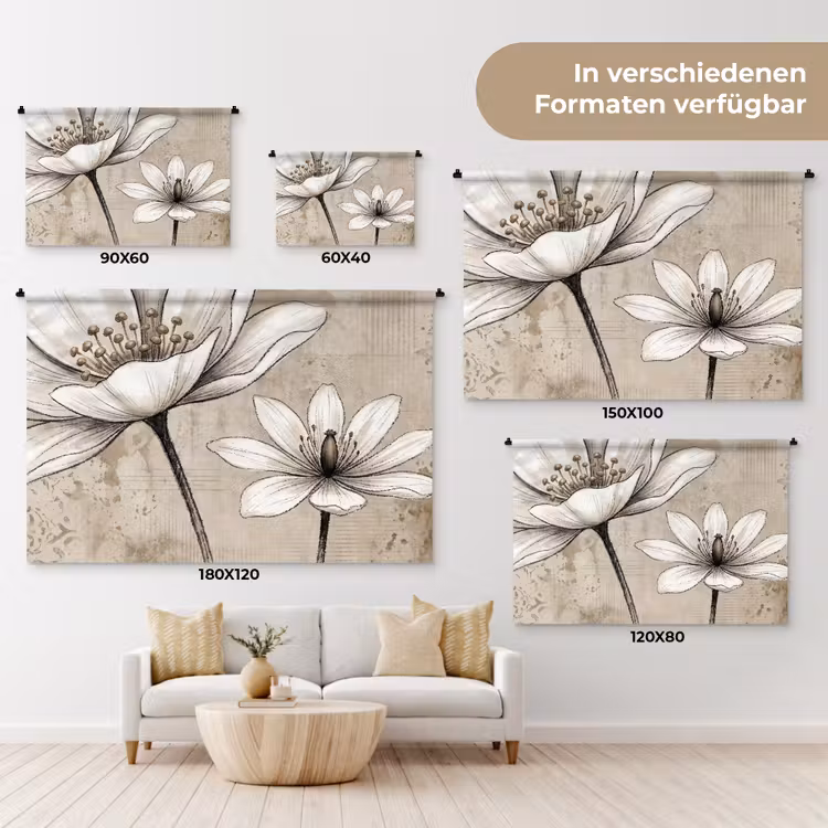 Modern - Design - Wit Wandkleed katoen klein -tsfeer8_DE
