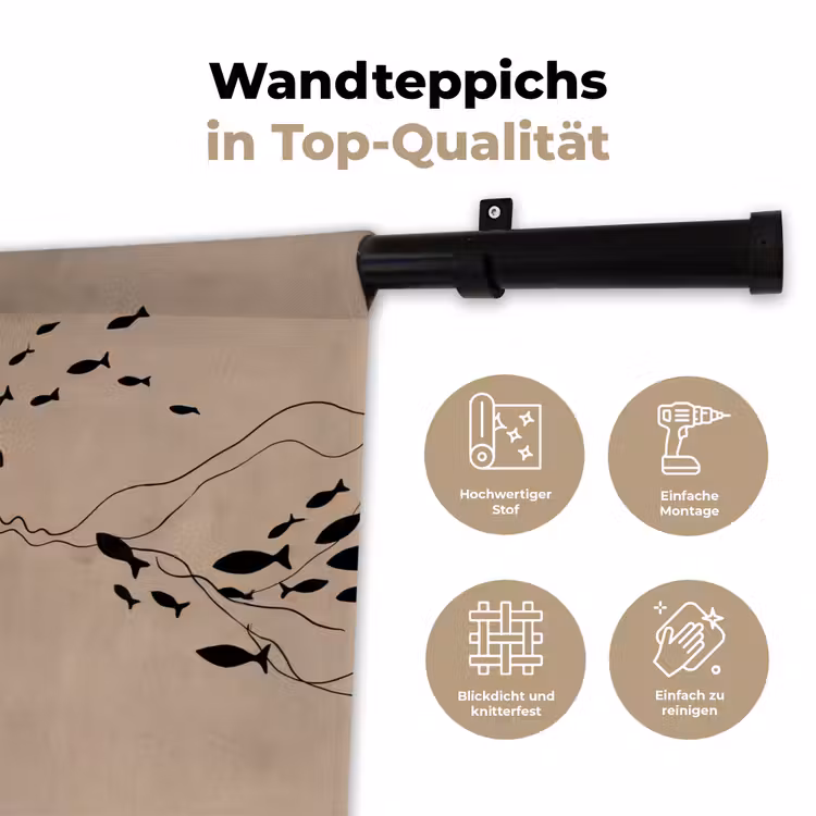 Modern - Vrouw - Goud Wandkleed katoen klein -tsfeer2_DE