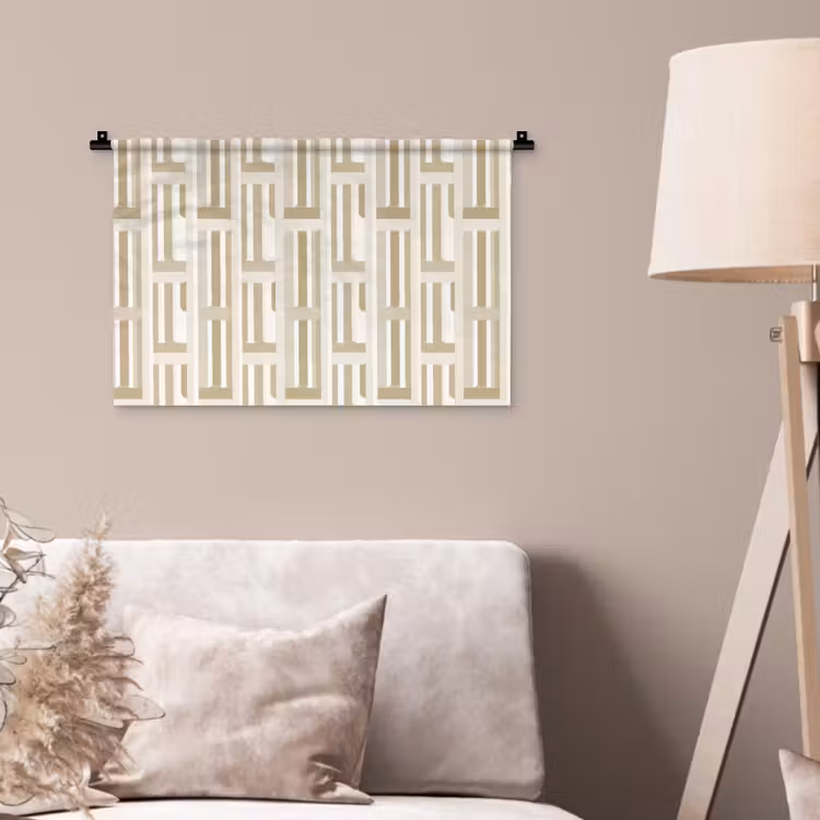Modern - Geometrisch - Beige Wandkleed katoen klein 269 -sfeer4