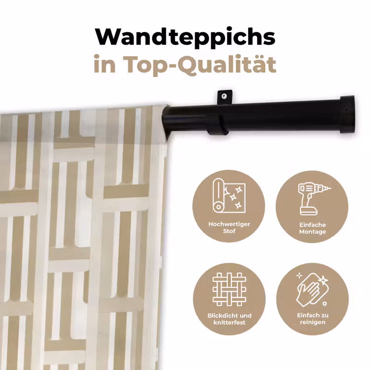 Modern - Geometrisch - Beige Wandkleed katoen klein 269 -tsfeer2_DE