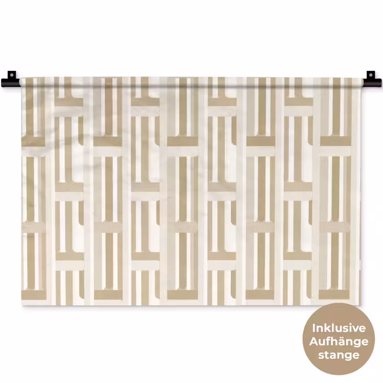 Modern - Geometrisch - Beige Wandkleed katoen klein 269 -t3d_DE