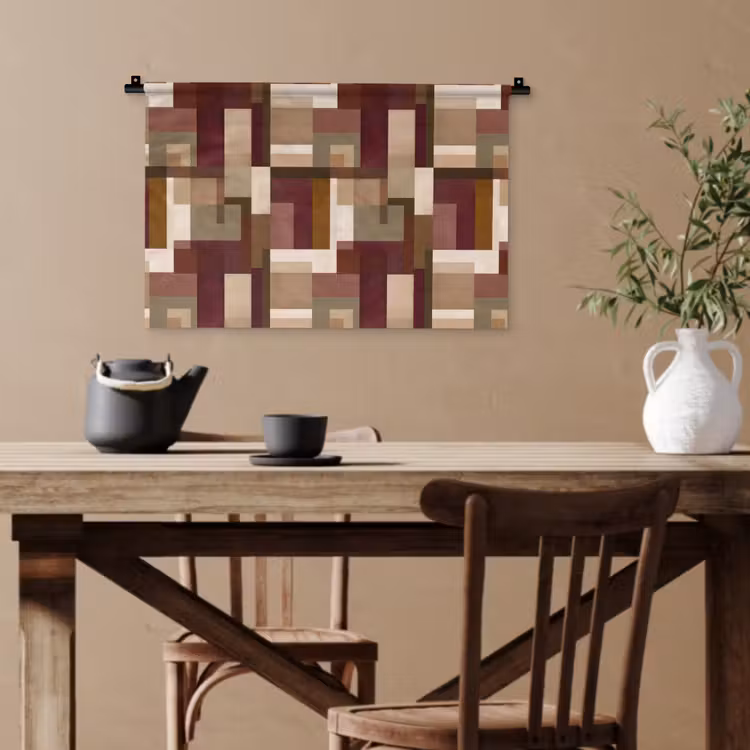 Modern - Geometrie - Kleurrijk Wandkleed katoen klein 269 -sfeer6