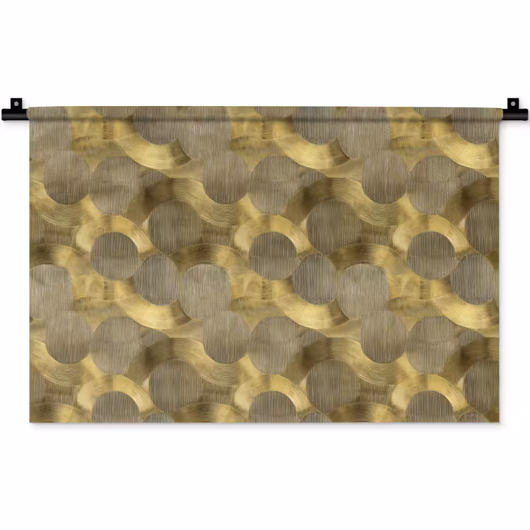 Modern - Geometrisch - Goud Wandkleed katoen klein 269 -zz3d