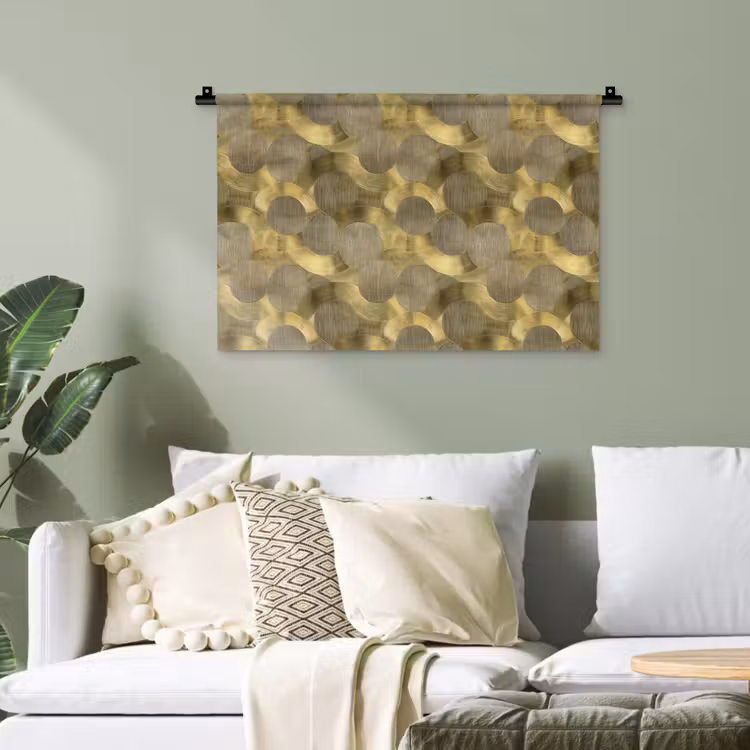 Modern - Geometrisch - Goud Wandkleed katoen klein 269 -sfeer7