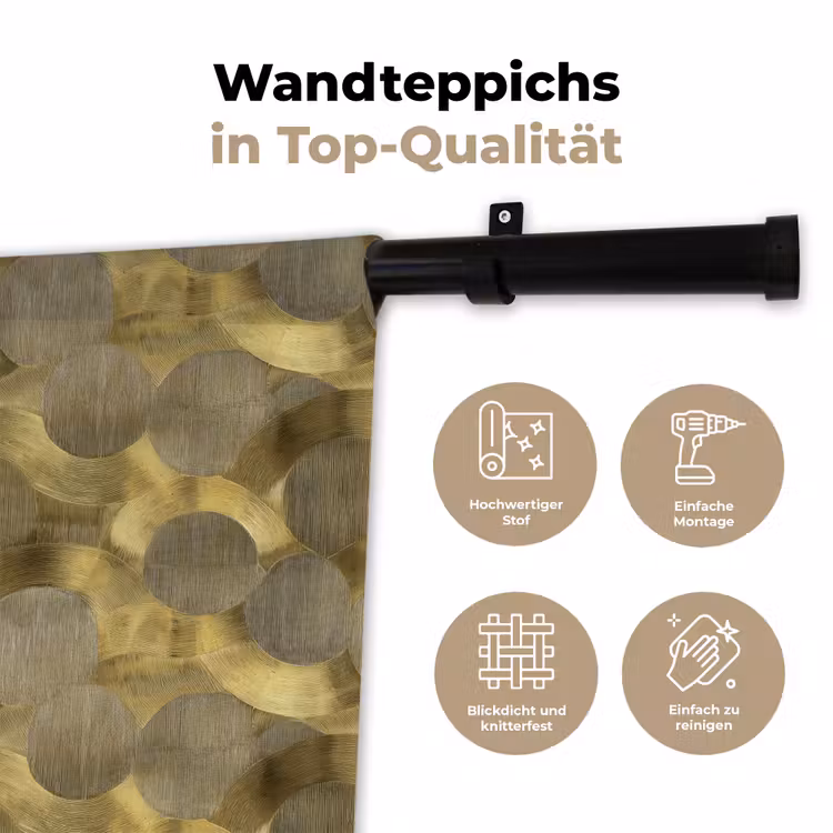 Modern - Geometrisch - Goud Wandkleed katoen klein 269 -tsfeer2_DE