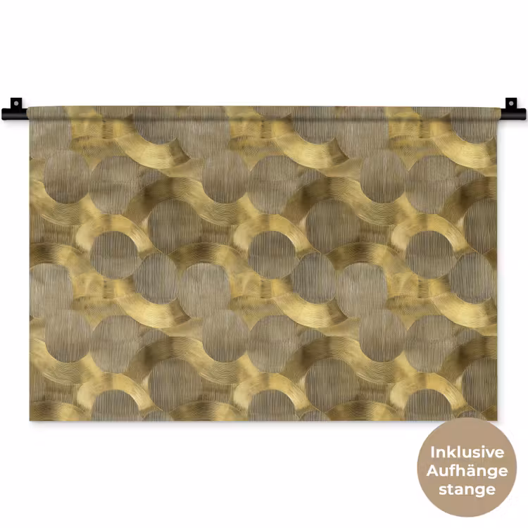 Modern - Geometrisch - Goud Wandkleed katoen klein 269 -t3d_DE