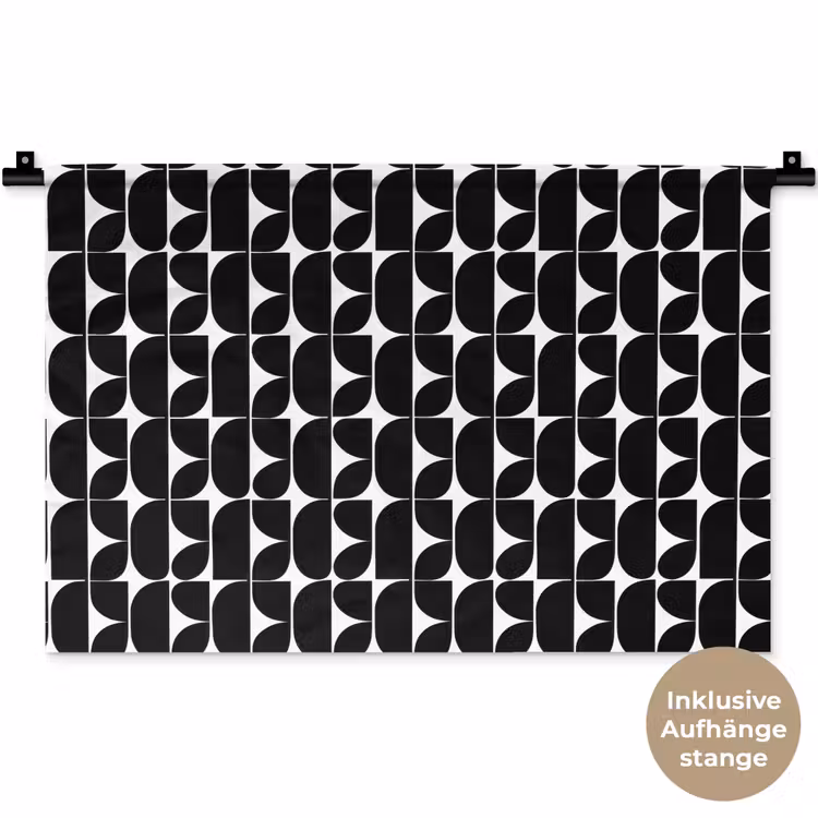 Modern - Geometrisch - Zwart Wandkleed katoen klein 269 -t3d_DE