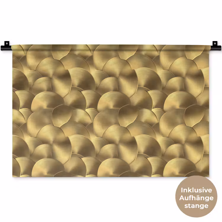 Modern - Cirkel - Goud Wandkleed katoen klein 269 -t3d_DE
