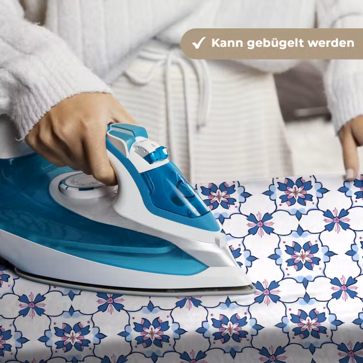 Modern - Patroon - Blauw - Roze Wandkleed katoen klein 269 -tsfeer9_DE