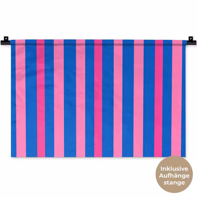 Modern - Optisch - Roze Wandkleed katoen klein 269 -t3d_DE