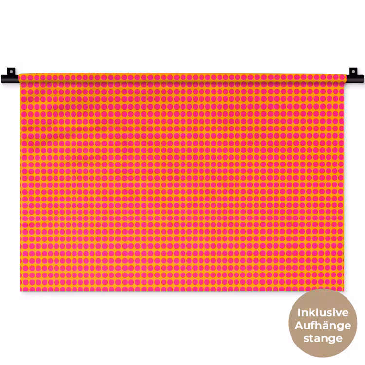 Modern - Stippen - Oranje Wandkleed katoen klein 269 -t3d_DE