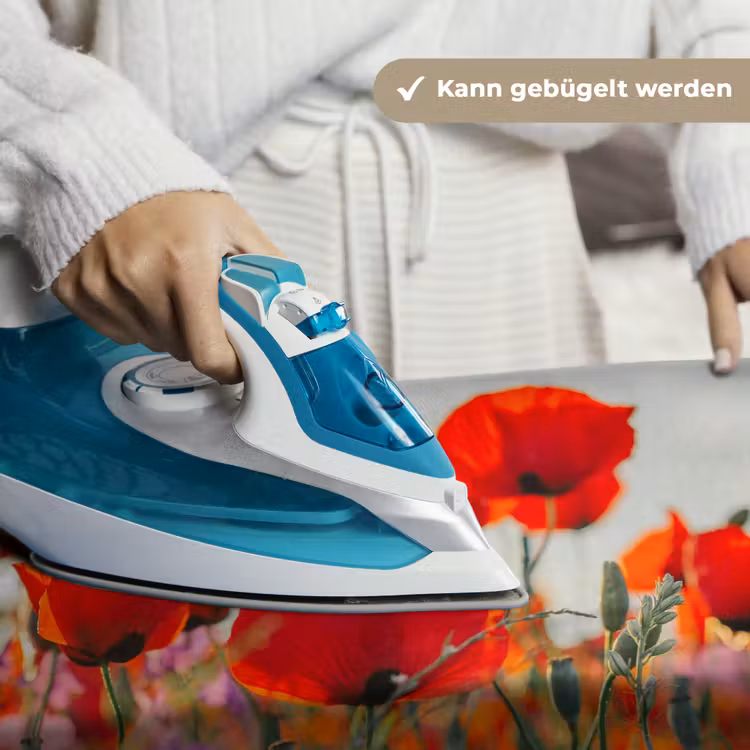 Klaproos - Bloemen - Rood - Paars - Weide Wandkleed katoen klein -tsfeer9_DE