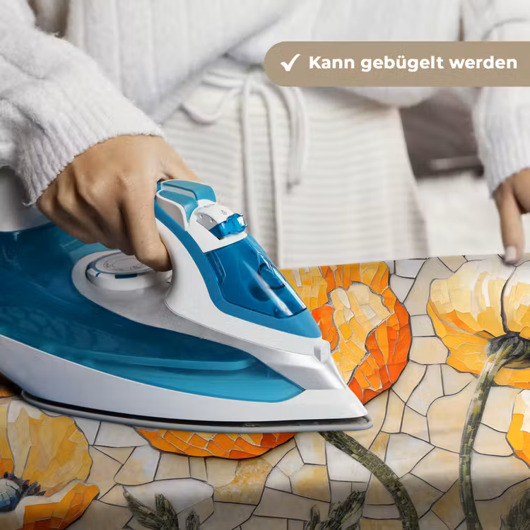 Klaprozen - Oranje - Mozaïek - Bladeren Wandkleed katoen klein -tsfeer9_DE