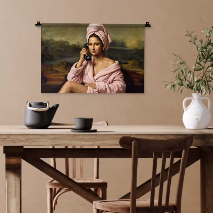 Mona - Klassiek - Roze Wandkleed katoen klein -sfeer6