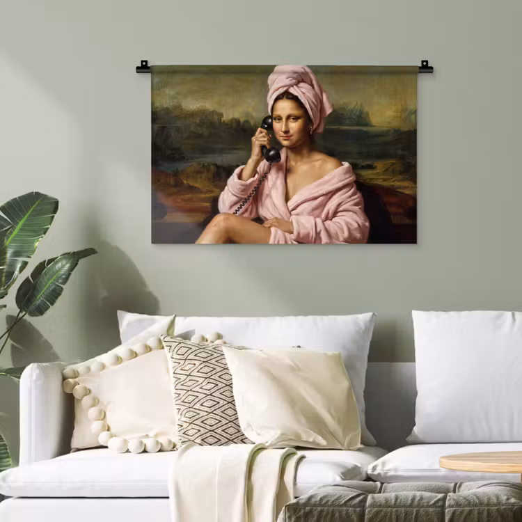 Mona - Klassiek - Roze Wandkleed katoen klein -sfeer7