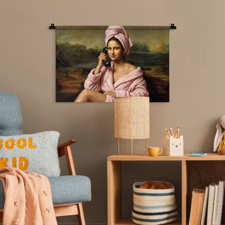 Mona - Klassiek - Roze Wandkleed katoen klein -wsfeer4_kind