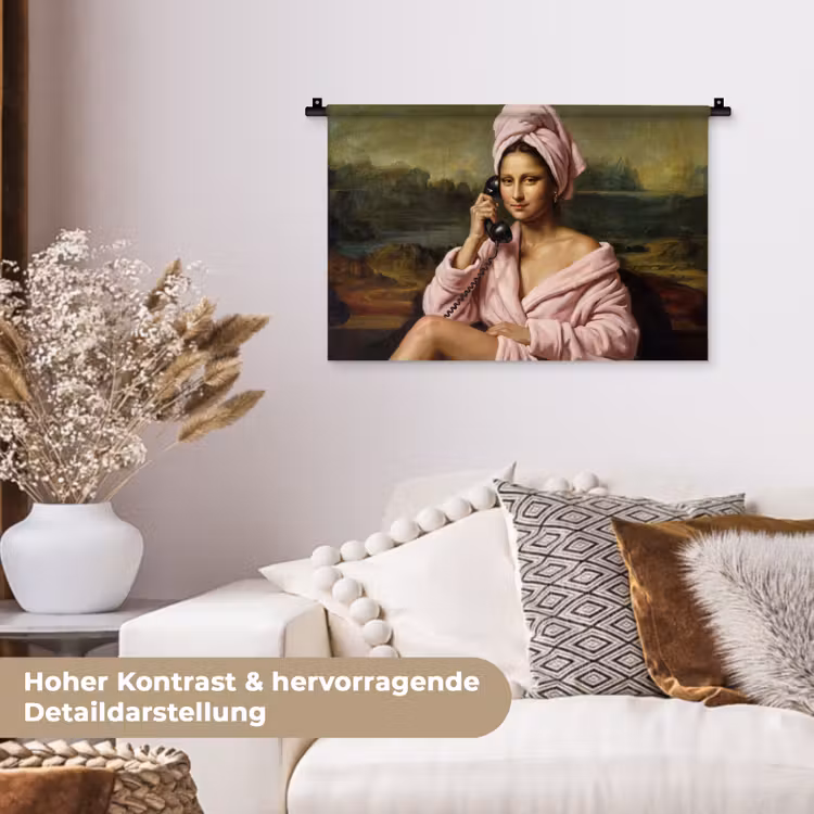Mona - Klassiek - Roze Wandkleed katoen klein -tsfeer1_DE