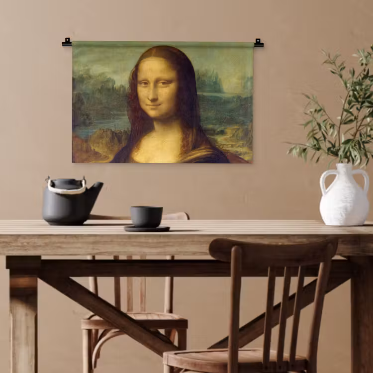 Mona Lisa - Leonardo da Vinci Wandkleed katoen klein -sfeer6