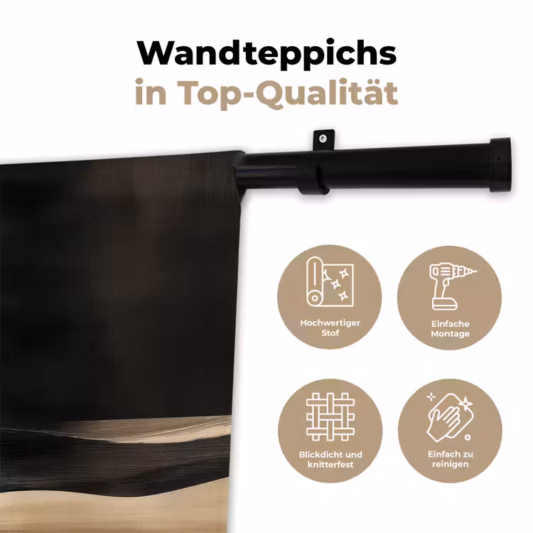 Maan - Cirkel - Goud Wandkleed katoen klein -tsfeer2_DE