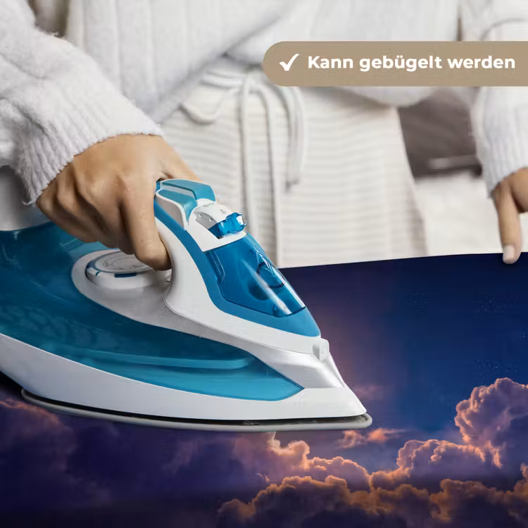 Maan - Wolken - Nacht - Oranje Wandkleed katoen klein -tsfeer9_DE
