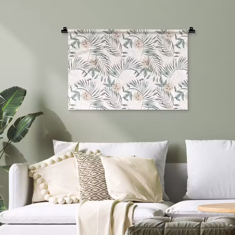 Monstera - Palmblad - Jungle - Tropisch Wandkleed katoen klein -sfeer7