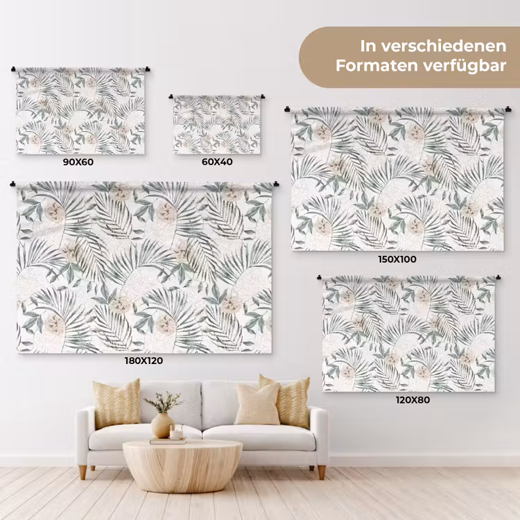 Monstera - Palmblad - Jungle - Tropisch Wandkleed katoen klein -tsfeer8_DE
