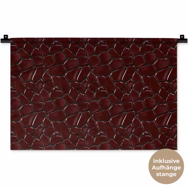 Mozaïek - Tegel - Bordeauxrood Wandkleed katoen klein 269 -t3d_DE