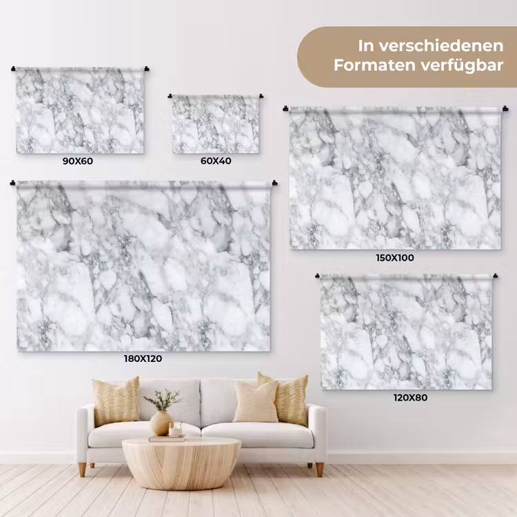 Mozaïek - Marmer - Wit - Onregelmatig Wandkleed katoen klein 269 -tsfeer8_DE
