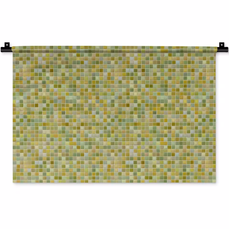 Mozaïek - Patroon - Groen Wandkleed katoen klein 269 -zz3d