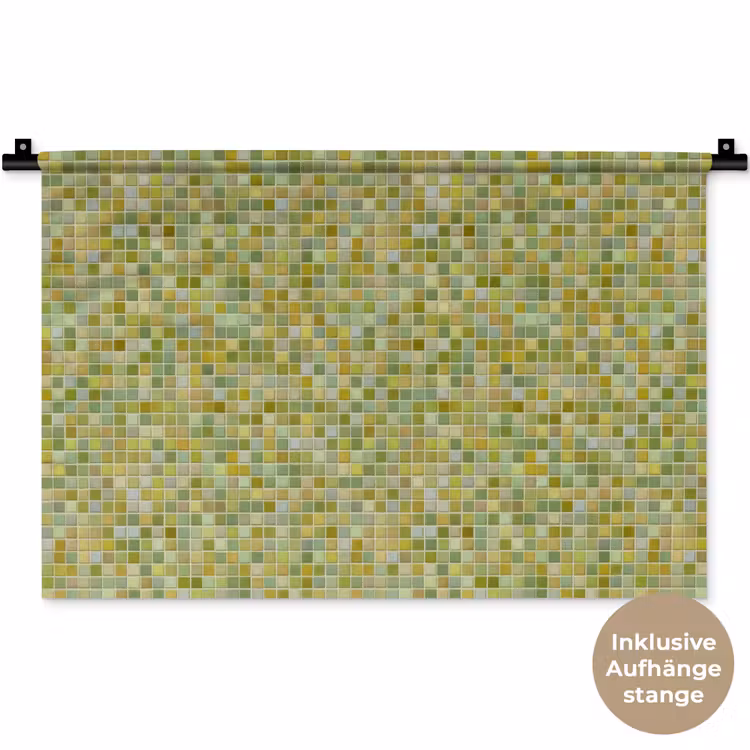 Mozaïek - Patroon - Groen Wandkleed katoen klein 269 -t3d_DE