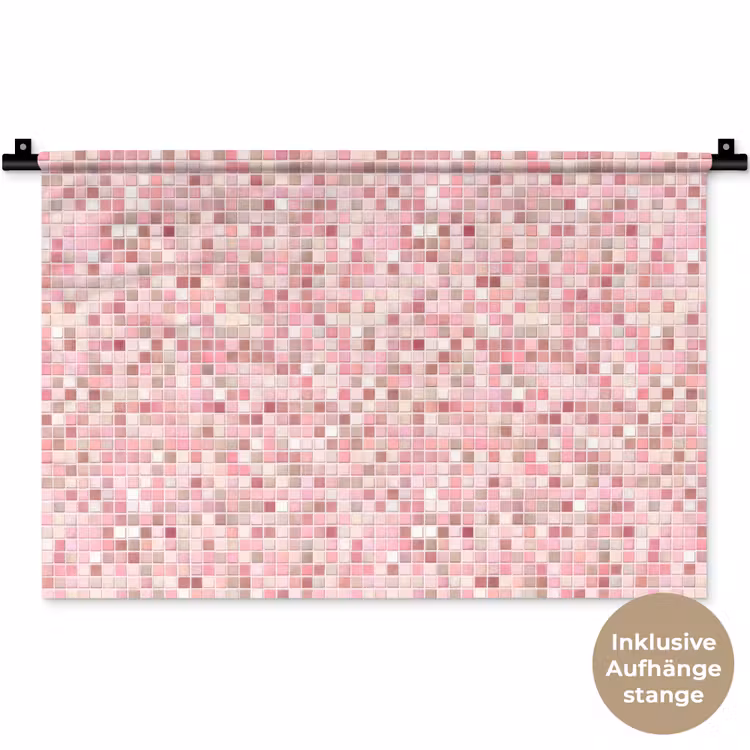 Mozaïek - Patroon - Roze Wandkleed katoen klein 269 -t3d_DE