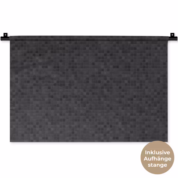 Mozaïek - Patroon - Zwart Wandkleed katoen klein 269 -t3d_DE