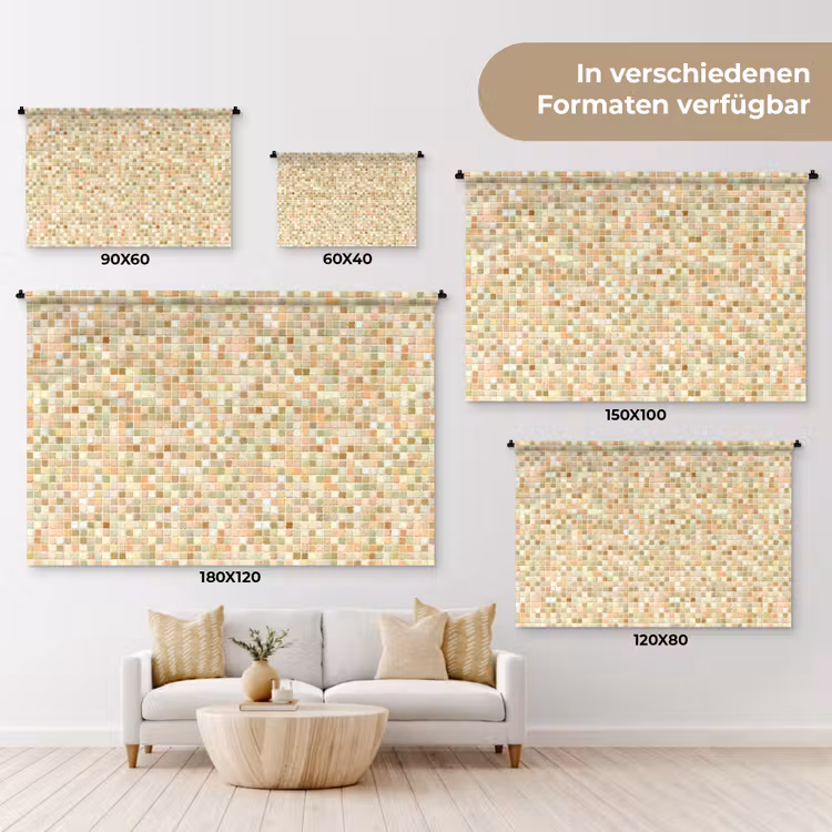 Mozaïek - Patroon - Terracotta Wandkleed katoen klein 269 -tsfeer8_DE