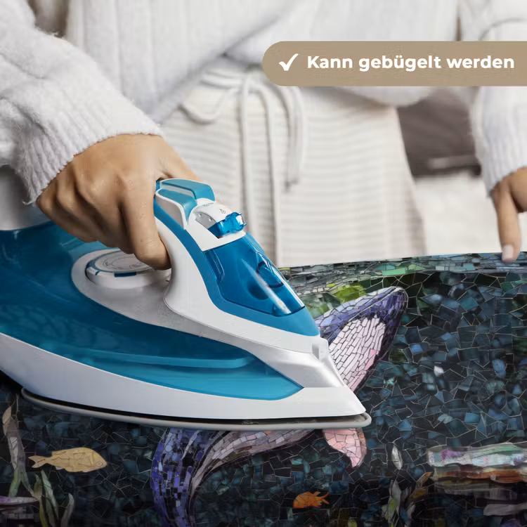 Mozaïek - Walvis - Koraal - Water Wandkleed katoen klein -tsfeer9_DE